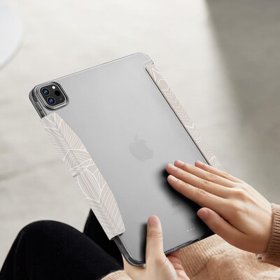 SaharaCase Tri-Fold Folio Case for iPad Pro 13" (M4 2024/M5 2025), Flower Gray (TB00383)