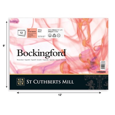 St Cuthberts Mill Bockingford 12 x 9 Watercolor Sketch Pad, 12 Sheets/Pad (STCT45330001011C)