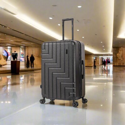 DUKAP Zahav 29.52 Hardside Suitcase, 4-Wheeled Spinner, TSA Checkpoint Friendly, Black (DKZAH00L-BLK)