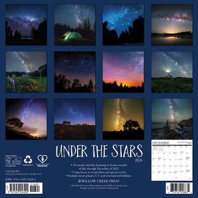 2026 Willow Creek Under the Stars 12 x 12 Monthly Wall Calendar (56202)