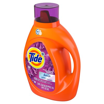 Tide Plus Febreze HE Liquid Laundry Detergent, Spring & Renewal Scent, 59 Loads, 84 oz. (22379)