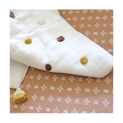 Baby Crane Kendi Pom Pom Blanket (BC-120BL-1)