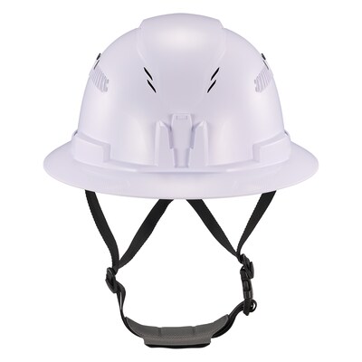 Ergodyne Skullerz 8964 PC-ABS Type II, Class C, 6-point Ratchet Suspension Full Brim Safety Helmet,
