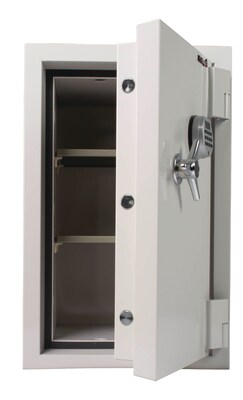 FireKing Fire-Rated Safe with 2-Adjustable Shelves, 3.6 Cu. Ft., White (KF2715-1WHE)
