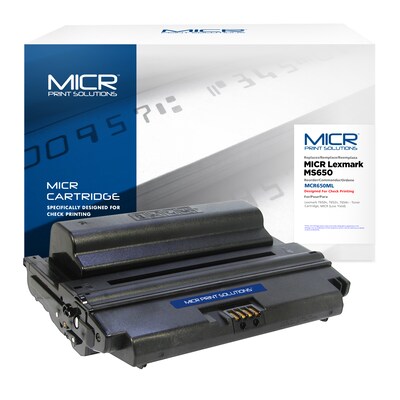 MICR Print Solutions Compatible Black Standard Yield Toner Cartridge Replacement for Lexmark T650ML