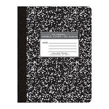 Roaring Spring Paper Products Composition Notebooks, 7.5 x 9.75, College Ruled, 100 Sheets, Black,