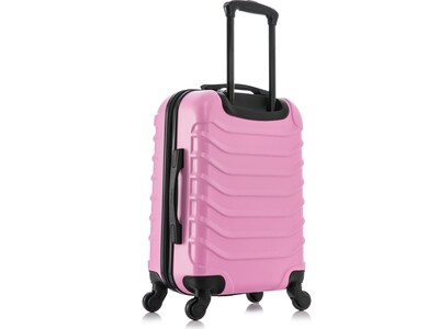 InUSA Endurance 20" Hardside Carry-On Suitcase, 4-Wheeled Spinner, TSA Checkpoint Friendly, Pink (IUEND00S-PNK)