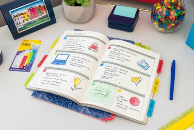 Post-it Tabs, 2" Wide, Solid, Assorted Colors, 30 Tabs/Pack (686-ROYGB)