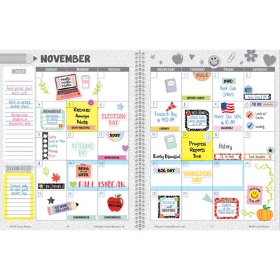 Teacher Created Resources Undated Cool for School Teacher Plan Book, 8-1/2" x 11", 112 Pages (TCR9329)