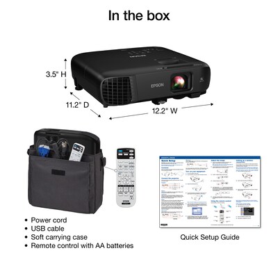 Epson Pro EX9240 3LCD Full HD 1080p Wireless Projector with Miracast, Black (V11H978020)