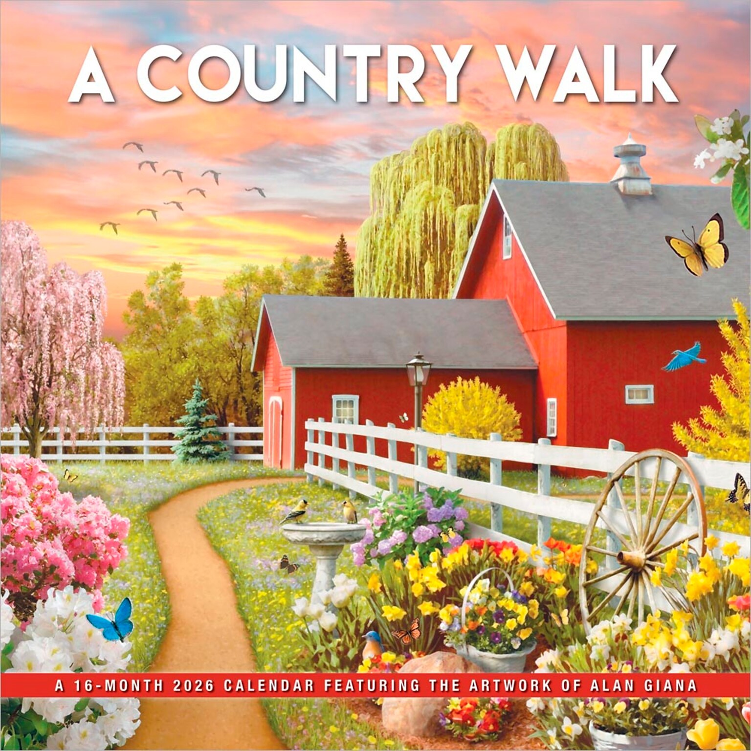 2026 BrownTrout A Country Walk 12 x 12 Monthly Wall Calendar (9781773728629)