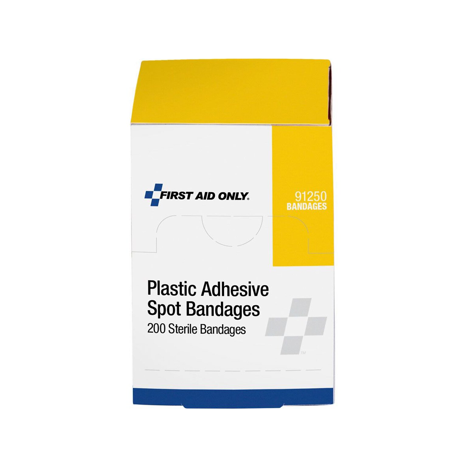 First Aid Only Plastic Spot Adhesive Bandages, 200/Pack (91250)