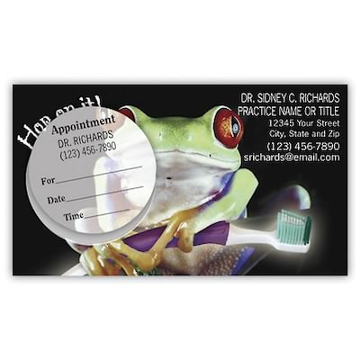 Medical Arts Press® Dual-Imprint Full Color Peel Off Sticker Appointment Cards; Hop on it