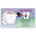 Medical Arts Press® Single-Imprint Peel-Off Sticker Appointment Cards; Standard, Tooth/Megaphone