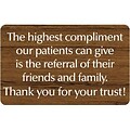 Medical Arts Press® Standard Message Screen-Printed Office Signs; Referral Thank You