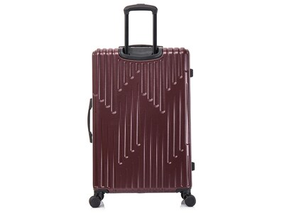 InUSA Drip 28" Hardside Suitcase, 4-Wheeled Spinner, TSA Checkpoint Friendly, Wine (IUDRI00L-WIN)