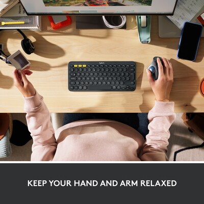 Logitech ERGO M575 Wireless Ergonomic Trackball Mouse, Black (910-007026)