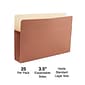 Staples Reinforced File Pocket, 3.5" Expansion, Legal Size, Brown, 25/Box (ST418319)