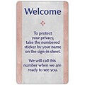 Medical Arts Press® Private Message Signs; Numbered Sticker