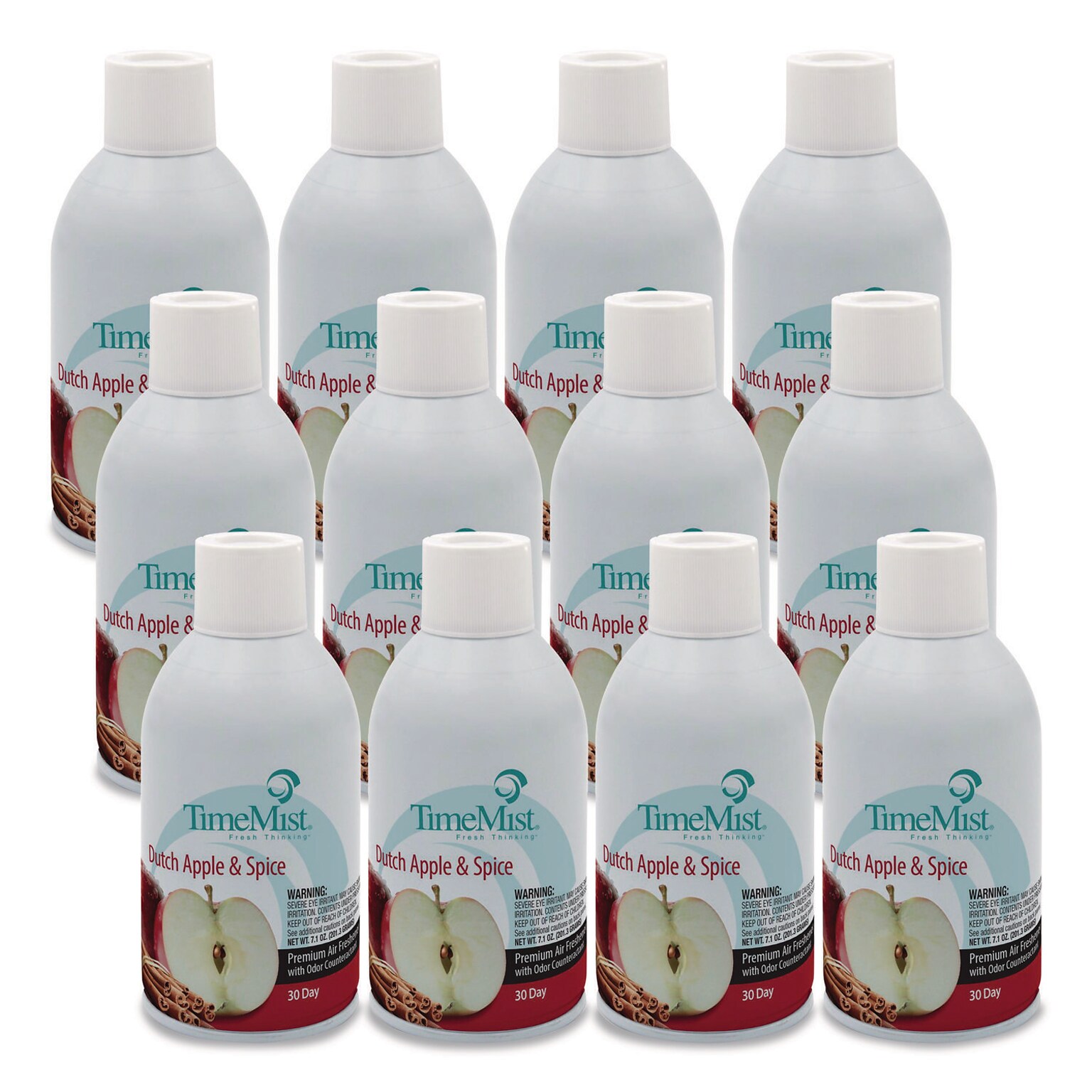 TimeMist Automatic Aerosol Air System Refill, Dutch Apple and Spice, 12/Carton (TMS1042818)