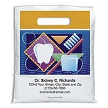 Medical Arts Press® Dental Personalized Full-Color Bags; 7-1/2x9, Tooth/Floss, 100 Bags, (54012)
