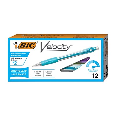 BIC Velocity Mechanical Pencil, 0.9mm, #2 Hard Lead, Dozen (40827/MV11)