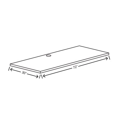 HON Coordinate Worksurface, 72W x 30D, Florence Walnut Laminate