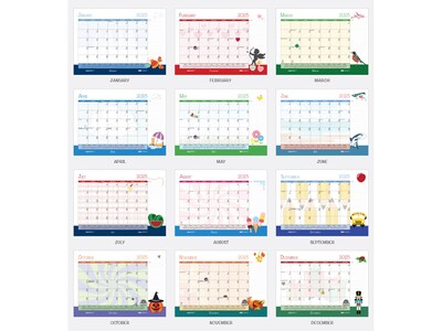 2025 House of Doolittle Seasonal Holiday Depictions 22 x 17 Monthly Desk Pad Calendar (139-25)