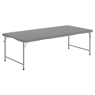 Flash Furniture Paige Rectangle Kids Plastic Folding Table, 29W x 60D x 18.75H,Granite Gray (RB3060FHKIDGY)