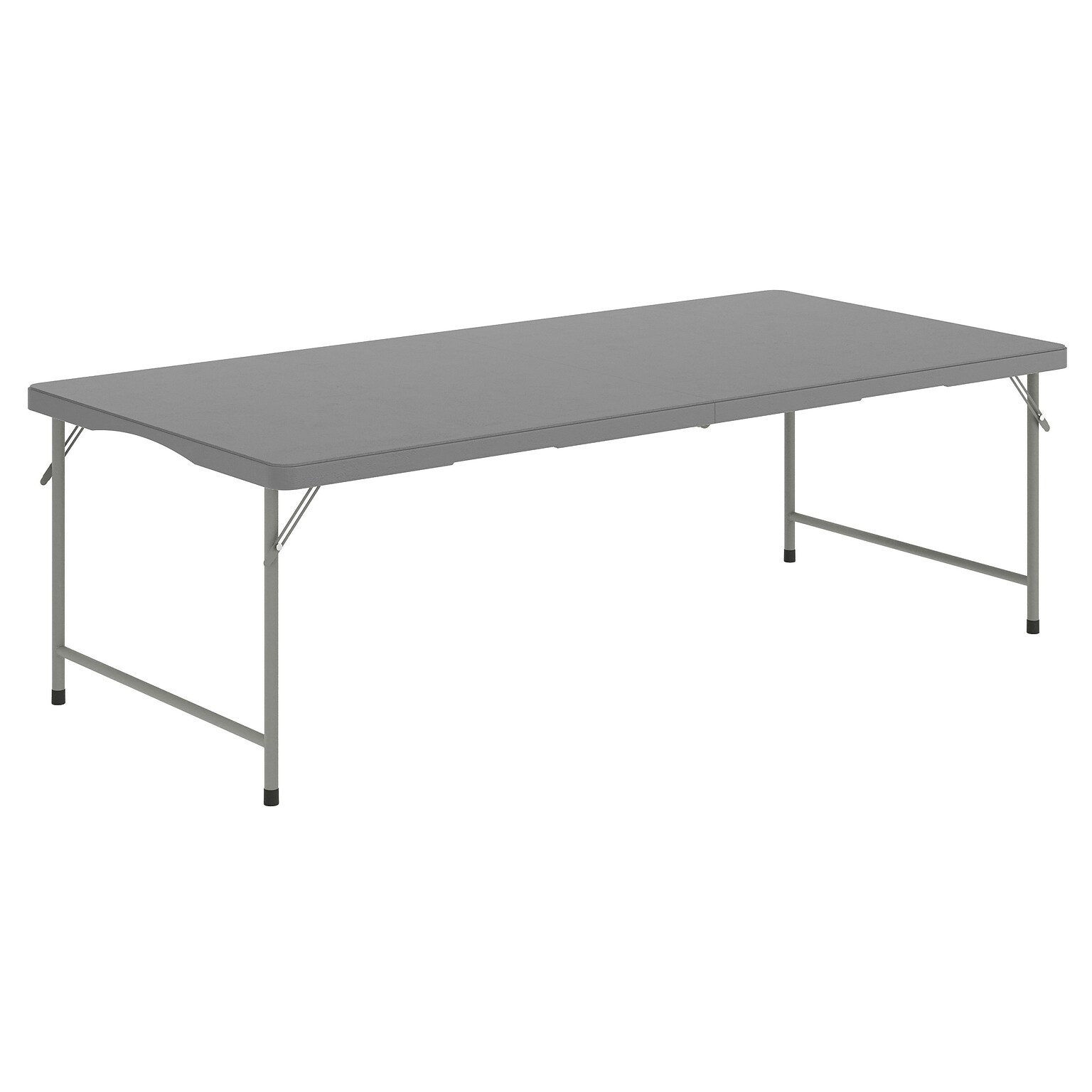 Flash Furniture Paige Rectangle Kids Plastic Folding Table, 29W x 60D x 18.75H,Granite Gray (RB3060FHKIDGY)