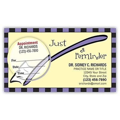 Medical Arts Press® Dual-Imprint Peel-Off Sticker Appointment Cards; Graphic Brush