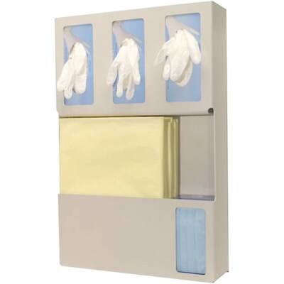 Bowman™ Protection Organizers; Triple Glove Box Holder, Gowns