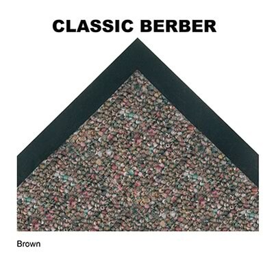 Crown® Classic-Berber™ Wiper Entrance Mat; 3x5, Olefin, Brown