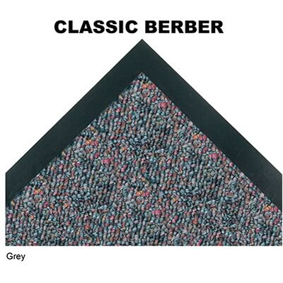 Crown® Classic-Berber™ Wiper Entrance Mat; 3x5, Olefin, Grey