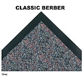 Crown® Classic-Berber™ Wiper Entrance Mat; 4x6, Olefin, Grey