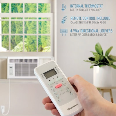 Keystone 115-Volt 6000 BTU Window Air Conditioner with Remote, White (KSTAW06DE)