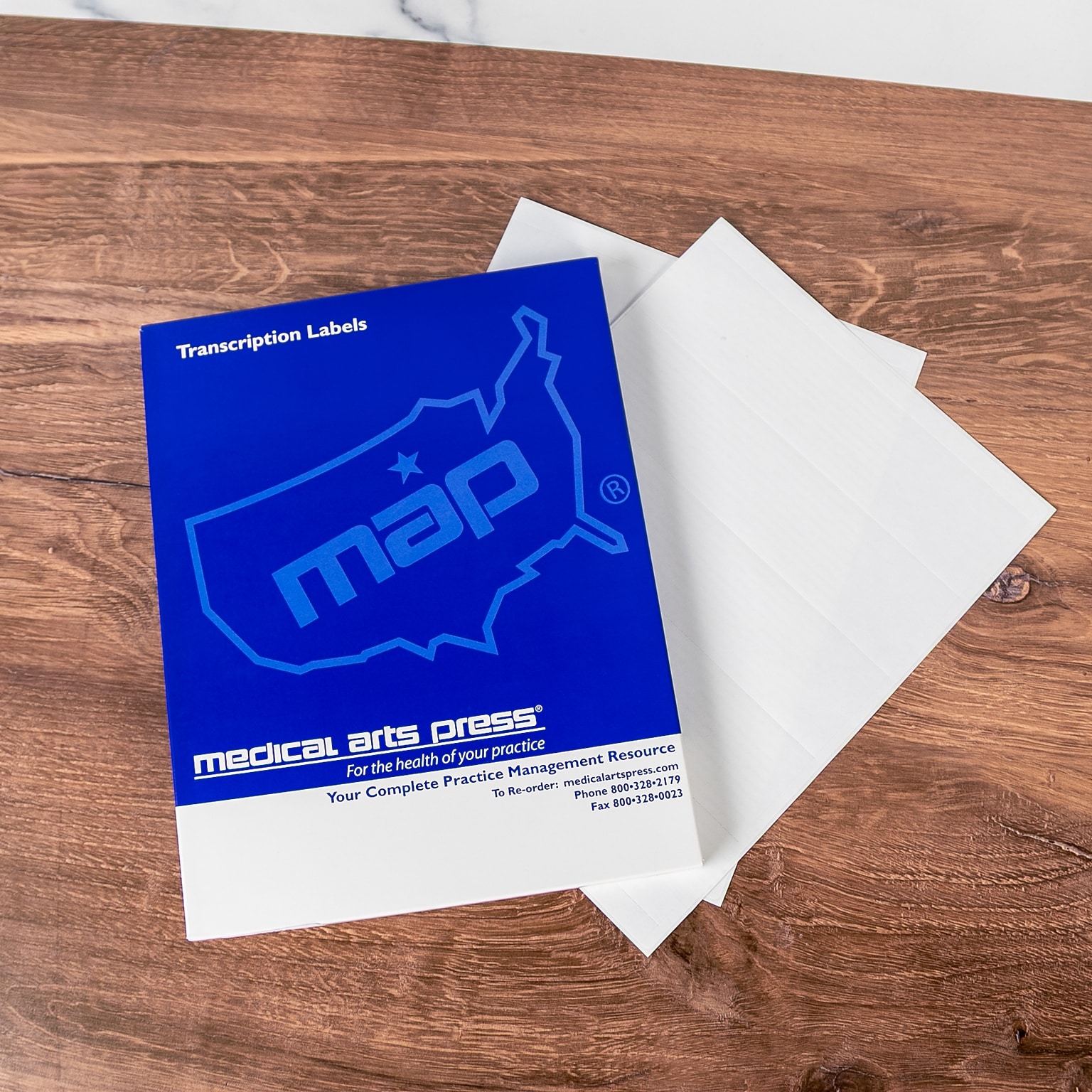 Medical Arts Press Transcription File Folder Labels, 2 x 8-3/16, White, 100/Box (33775)