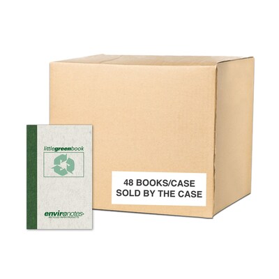 Roaring Spring Environotes 1-Subject Pocket Notebook, 3 x 5, Narrow Ruled, 60 Sheets, Gray/Silver, 48/Case (77356CS)