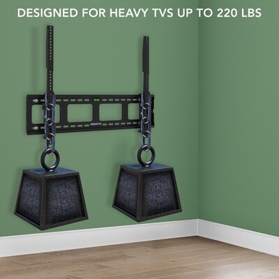 Mount-It! Heavy-Duty Tilt TV Wall Mount, Fits 43" to 90" TVs, Holds 220 lbs., Black (MI-2303L)