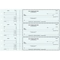 General Purpose 3-Per-Page Standard Colored Binder Checks; 1 Part, 250/Pack