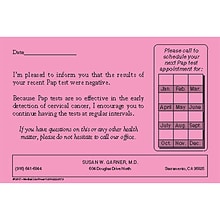 Custom Appointment Appointmentors, 3.5 x 5.5, 110# Pink Index Stock, Perforated Business Card, Bla
