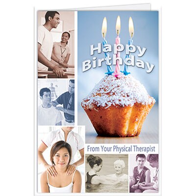 Medical Arts Press® Chiropractic Birthday Cards; Physical Therapist, Happy Birthday,  Blank Inside