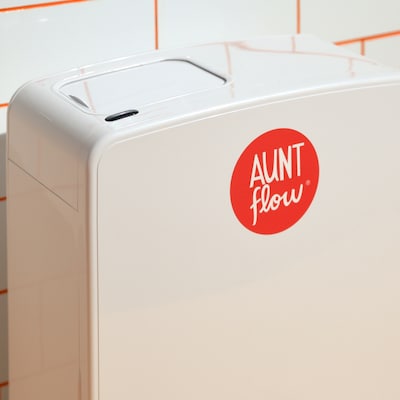 Aunt Flow Touch-Free Sanitary Receptacle, 16" x 11.5", Gray (AF-TCHFREE-HW-1)