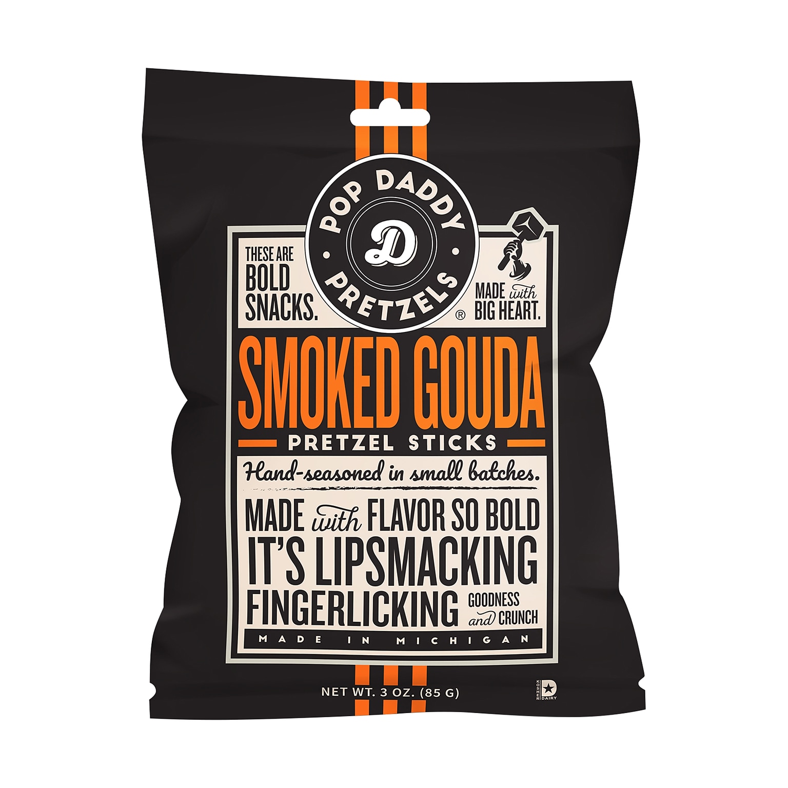 Pop Daddy Smoked Gouda Pretzel Sticks, 45 oz., 15/Pack (220-02548)