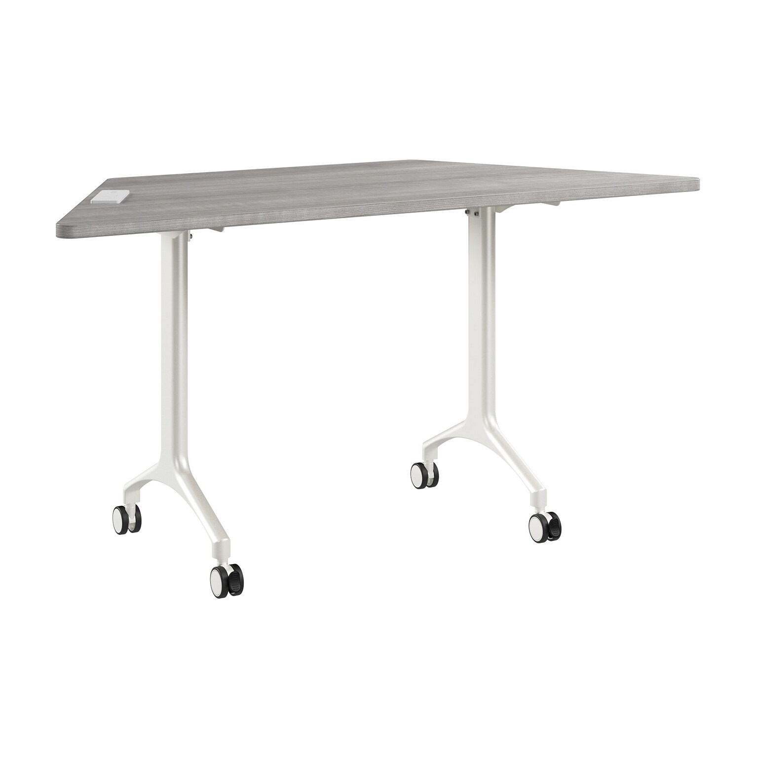 Bush Business Furniture Synergy 60W Trapezoid Shaped Conference Table, Platinum Gray (SGD160PG)