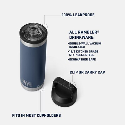 Yeti Rambler® 18 oz Water Bottle with Chug Cap - Black