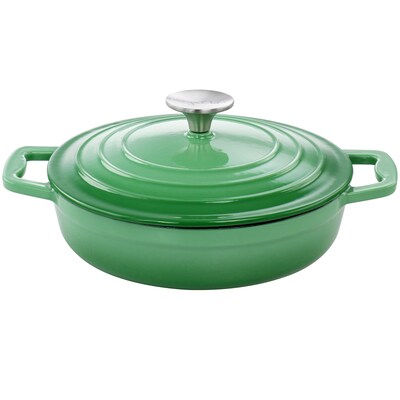 MegaChef Cast Iron 2 Quart Dutch Oven, Green (936119982M)