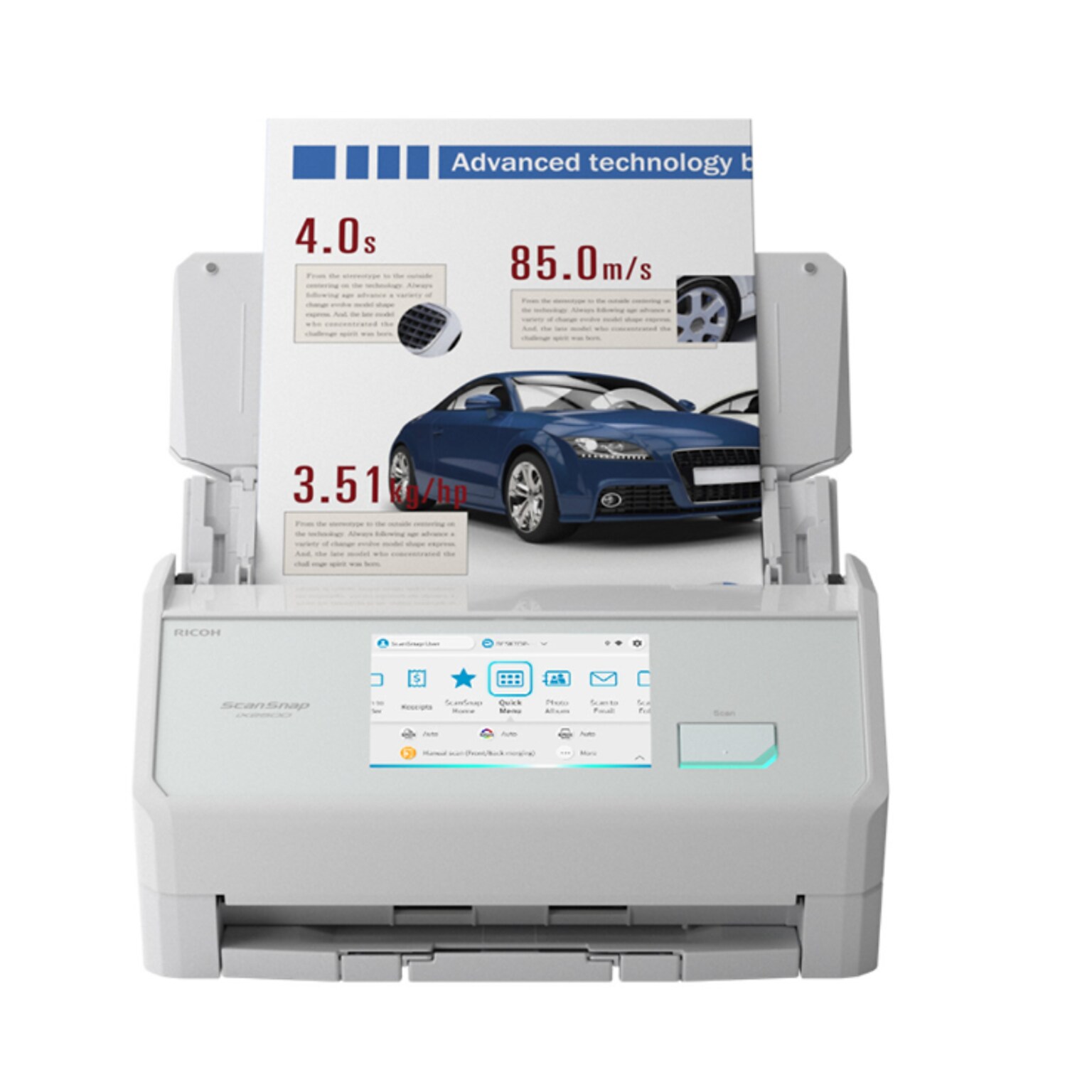 Ricoh Scansnap Ix2500 Wireless Document Scanner, White (PA03860-B105)