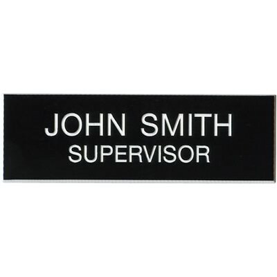 Professional Name Badge Without Logo; 1 x 3