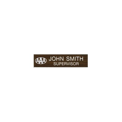 Professional Name Badges with Magnetic Backing with Logo; 3/4 x 3